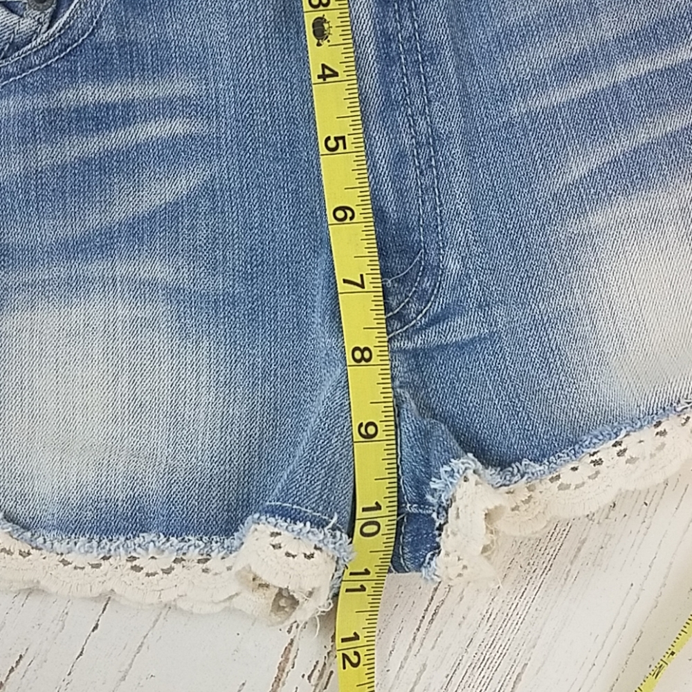 Mossimo High Rise Lace Jean Shorts - Picture 7 of 8